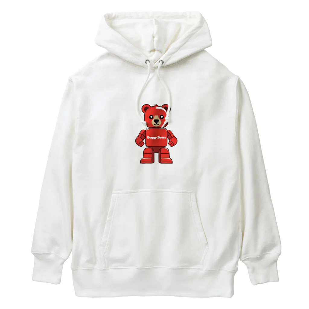 R168の赤いベアブリック Heavyweight Hoodie