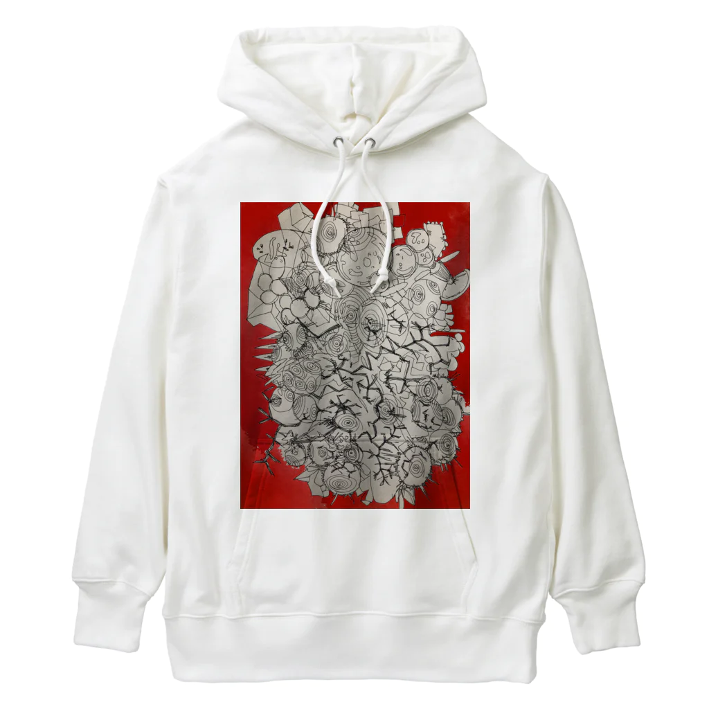 BEYOND_BEYONDの赤浄土 Heavyweight Hoodie