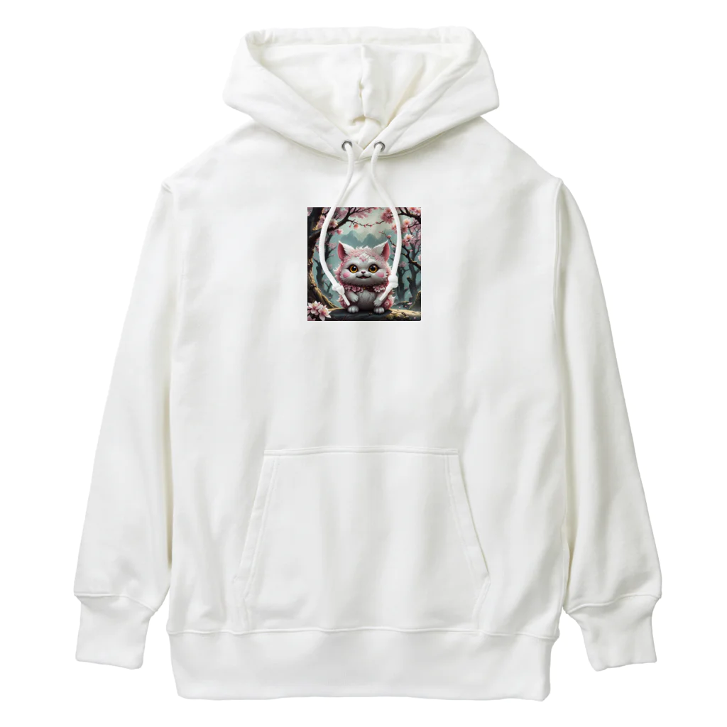 AI妖怪大図鑑の桜妖怪　ゴウカクニャ Heavyweight Hoodie