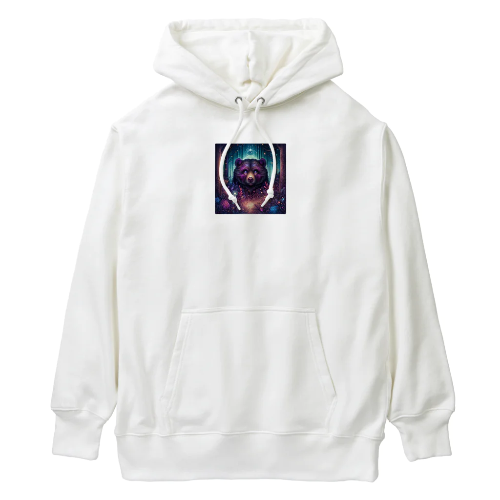 たんたん狸の不気味で可愛い森の不気味で可愛い熊001 Heavyweight Hoodie