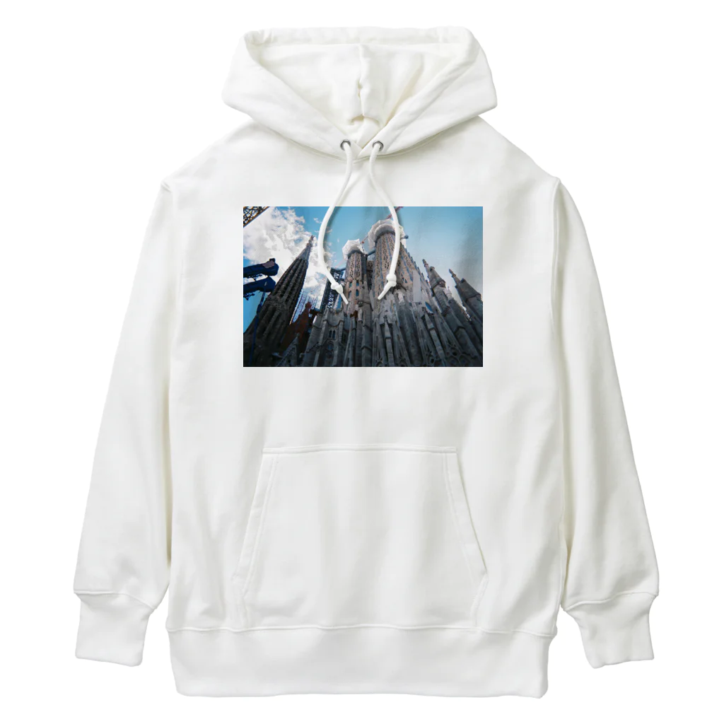 yapopiのBarcelona landscape4 Heavyweight Hoodie