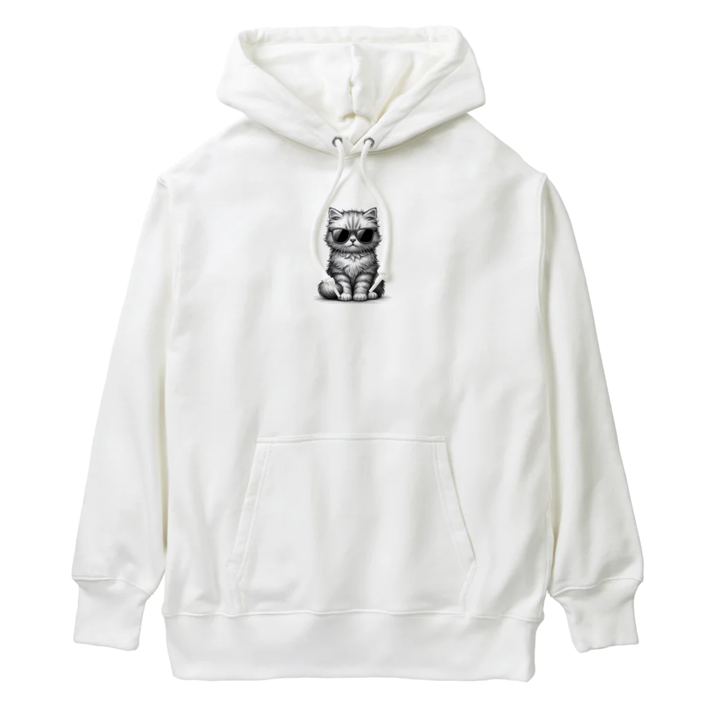 堂本晶宏のサングラス猫 Heavyweight Hoodie