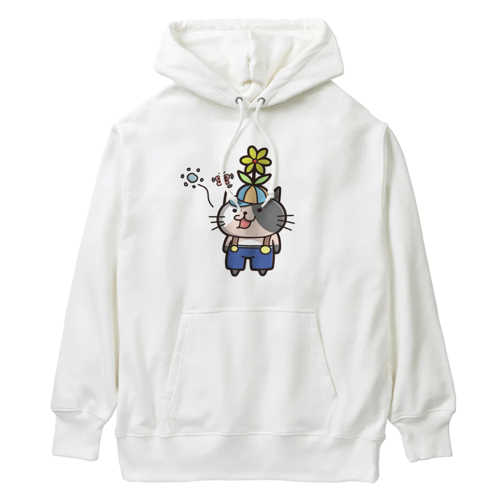 ひよこ男爵とまだむにゃんのはるだにゃん Heavyweight Hoodie