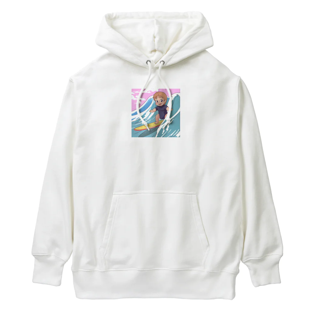 hibiking06の赤ちゃん　サーフィン Heavyweight Hoodie