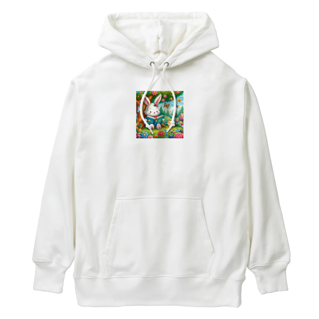 atu-daruma77の可愛らしいウサギが描かれた絵本 Heavyweight Hoodie