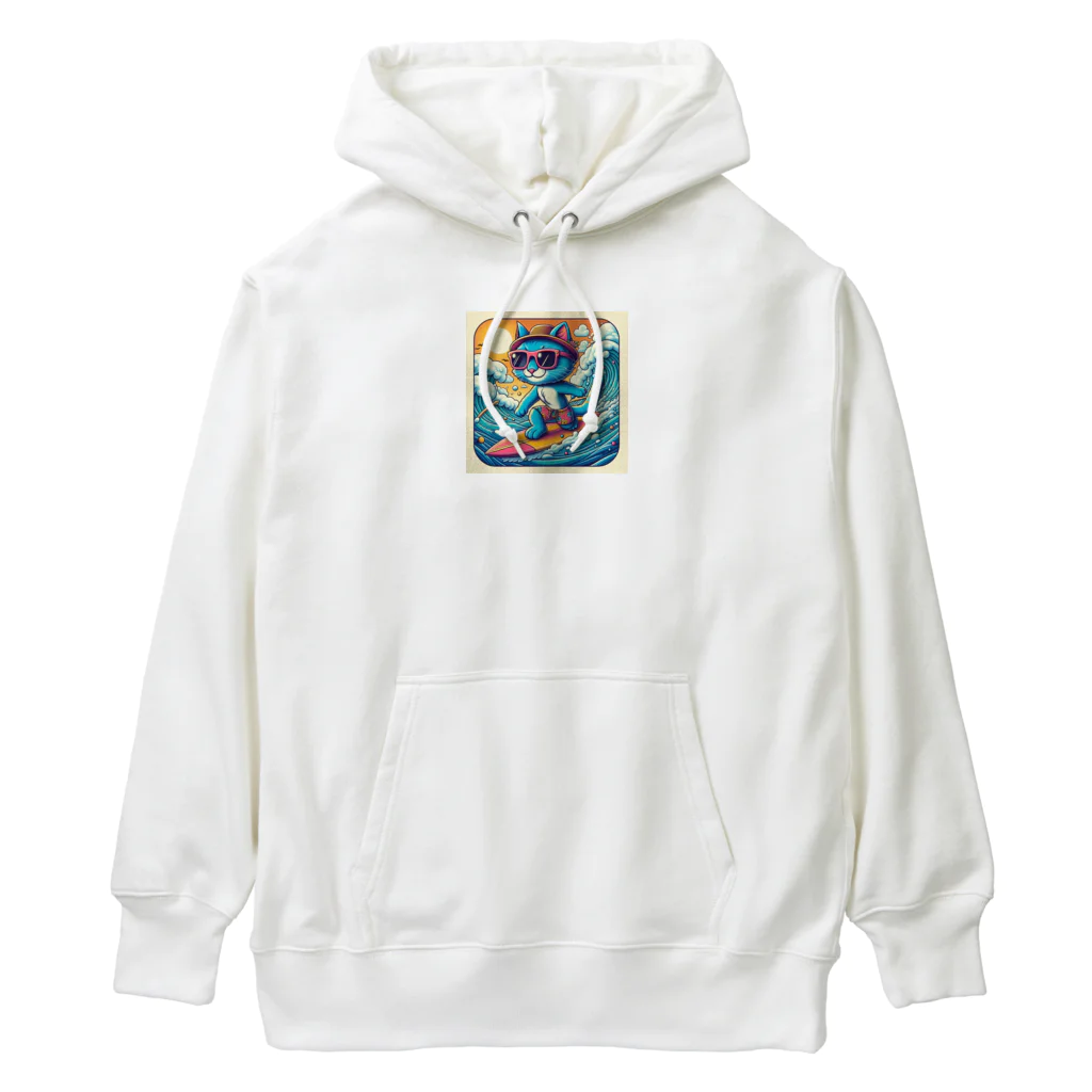 ふぇにゃんくすの猫サーファーたま Heavyweight Hoodie