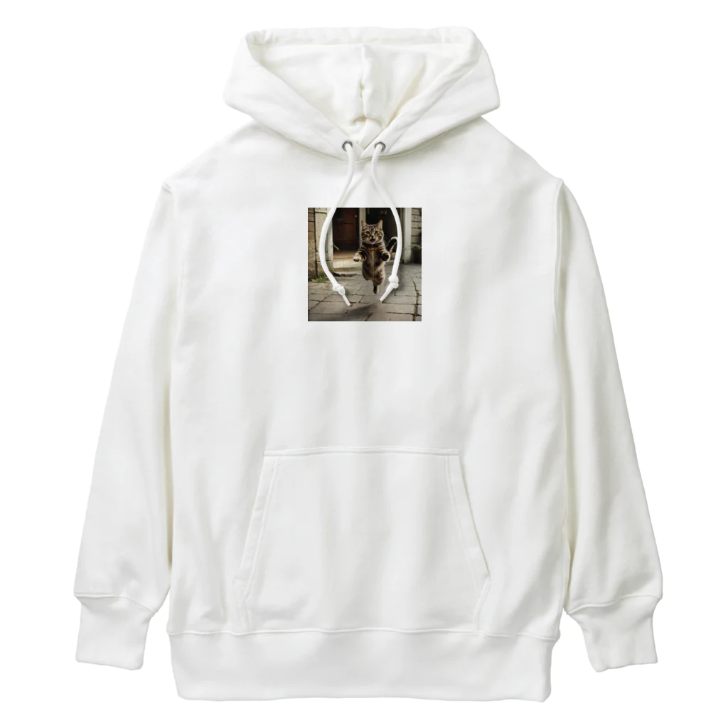 Suminekoのジャンプする猫さん Heavyweight Hoodie