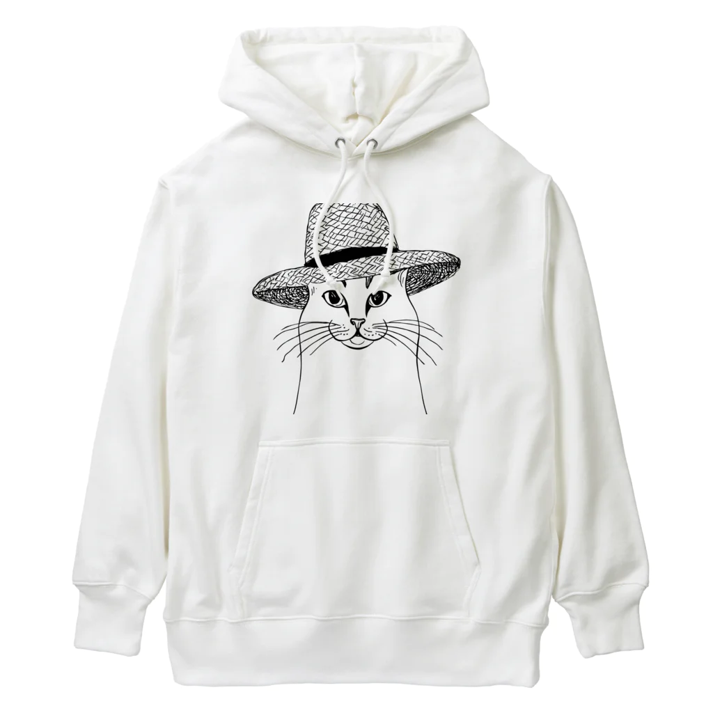 らうんじのムギワラノネコ Heavyweight Hoodie