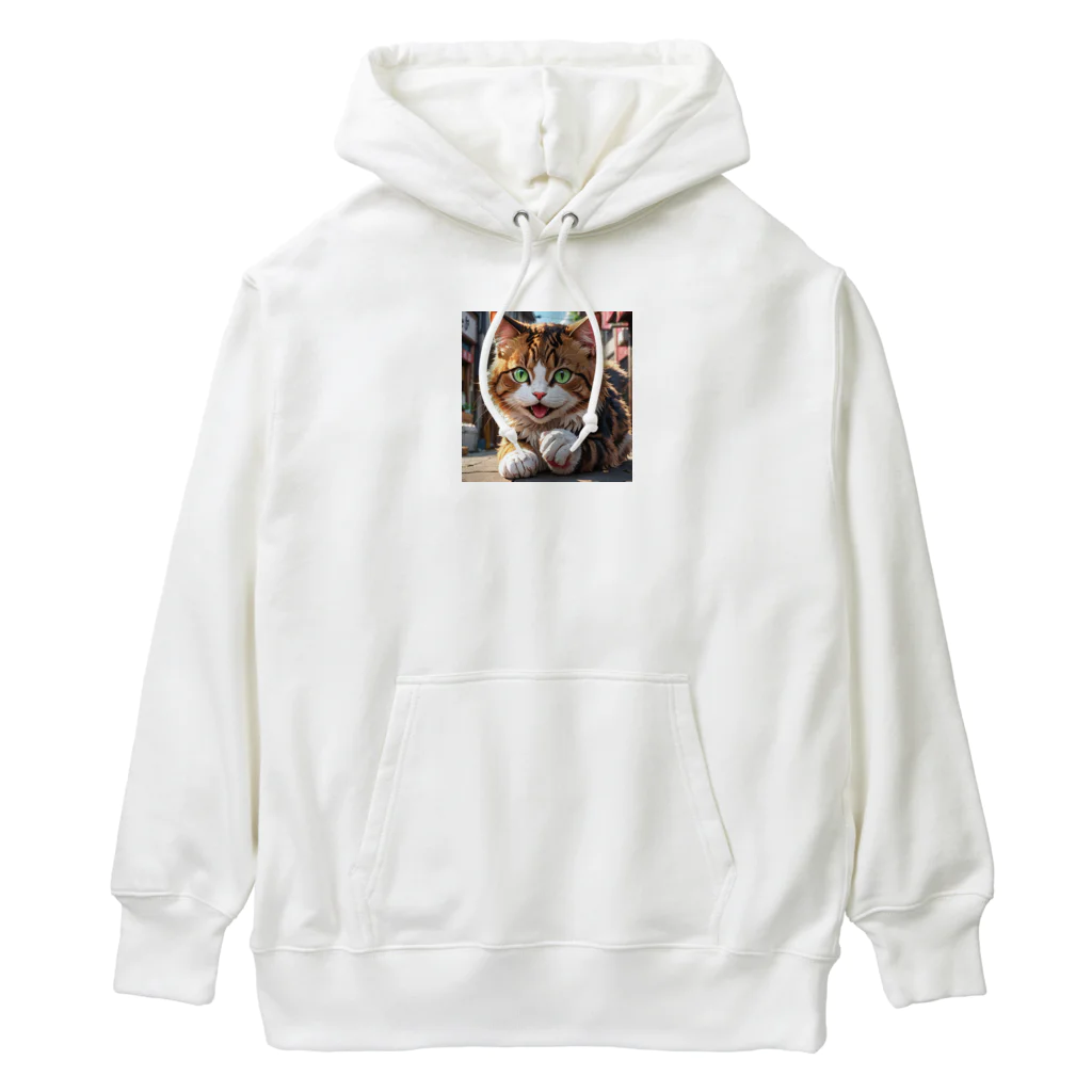 oz-chanの何かしようとしてる猫 Heavyweight Hoodie