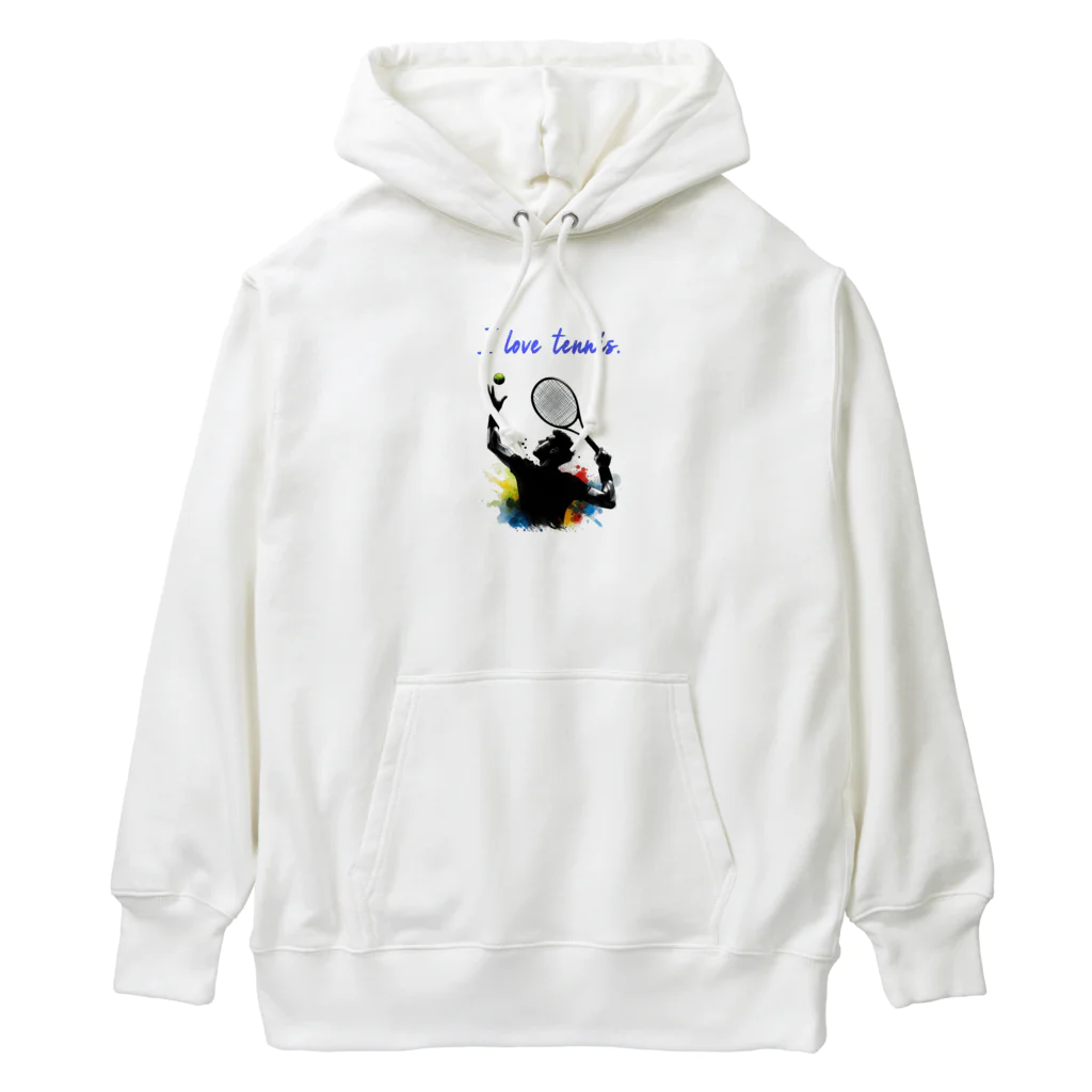 Tomohiro Shigaのお店のI love tennis. Heavyweight Hoodie