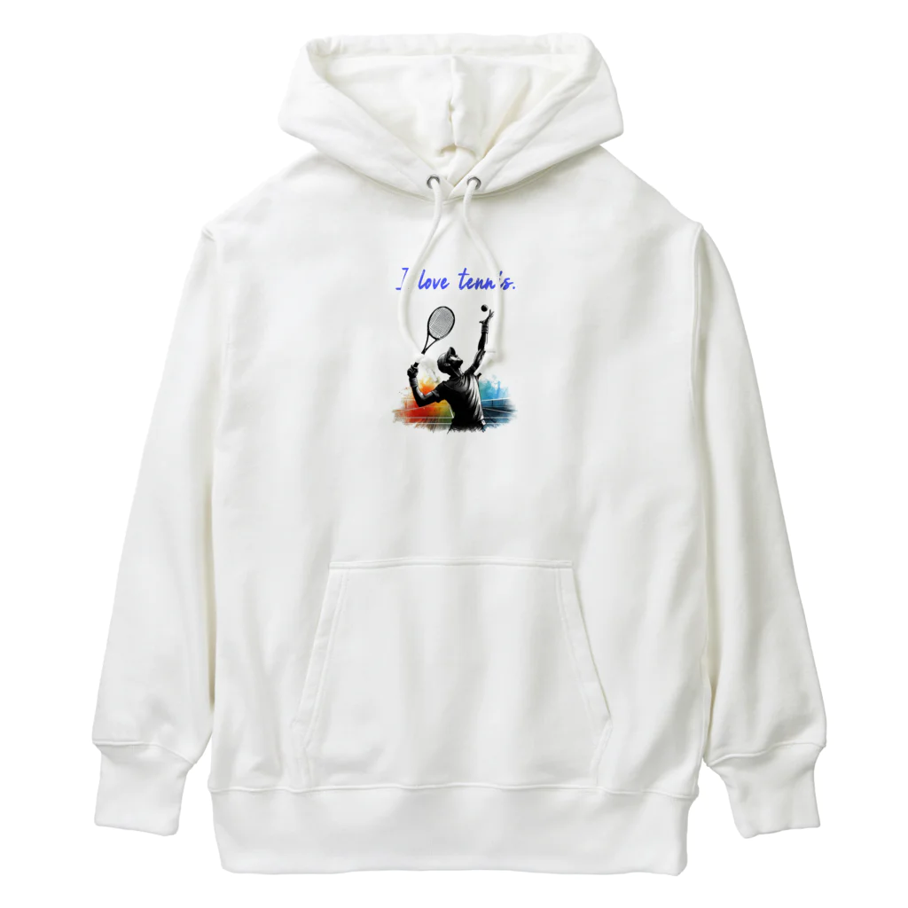 Tomohiro Shigaのお店のI love tennis.（その２） Heavyweight Hoodie