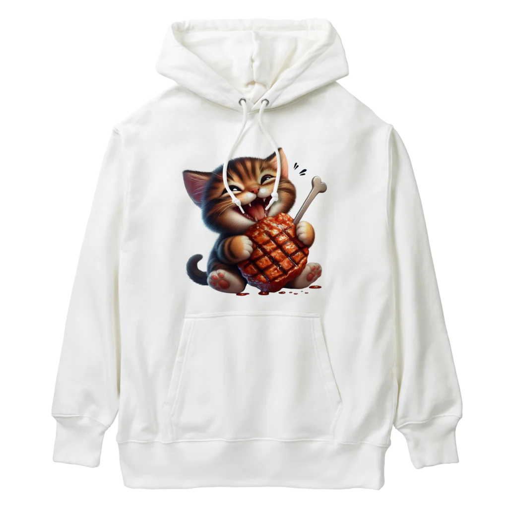 Gu--mimiの*Gu~mimi*肉好きにゃんこ Heavyweight Hoodie