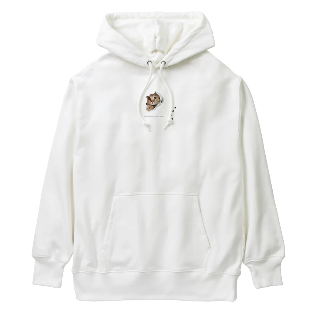 CaTsのふんわりネコ Heavyweight Hoodie