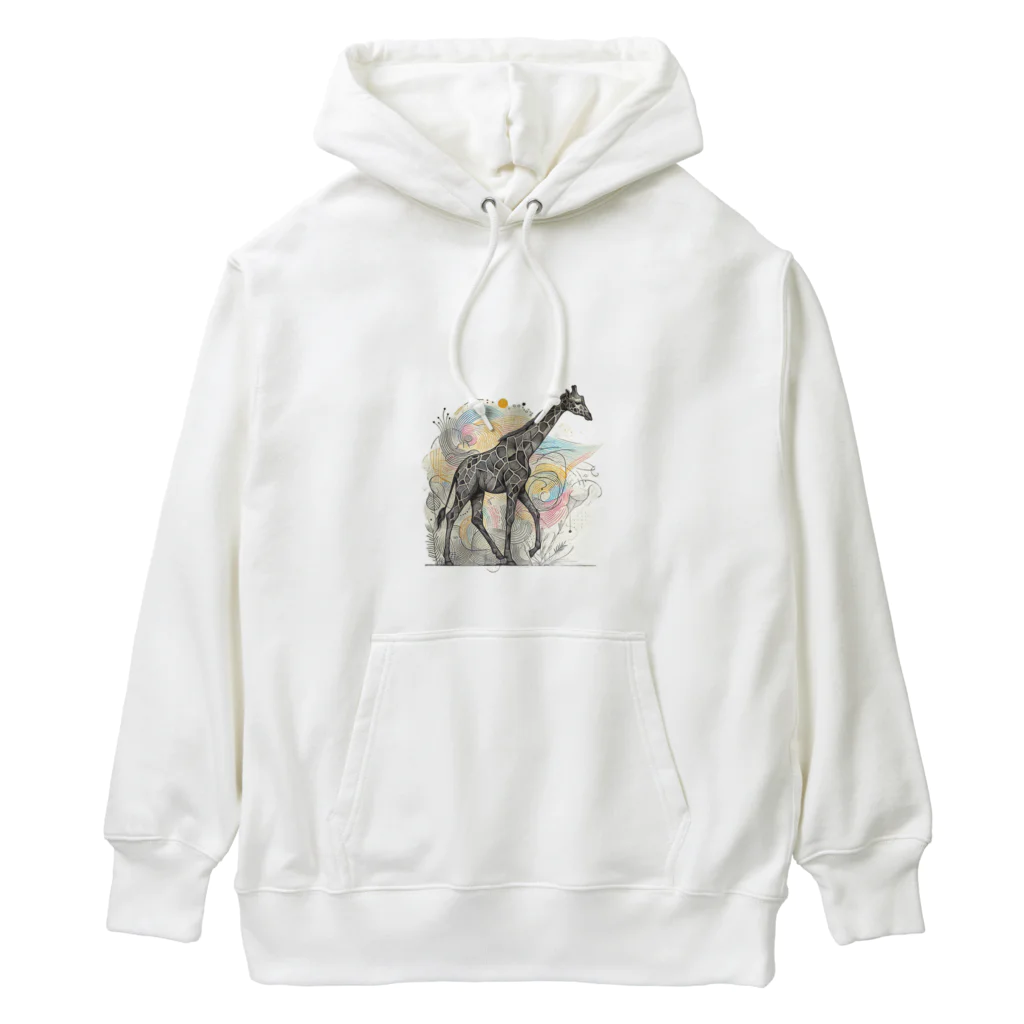 Tシャツピークスのキリンジラフ Heavyweight Hoodie