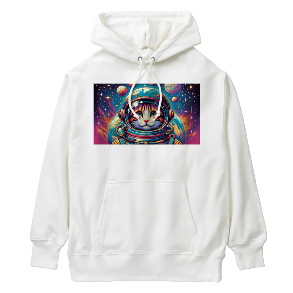 space catの宇宙猫 Heavyweight Hoodie