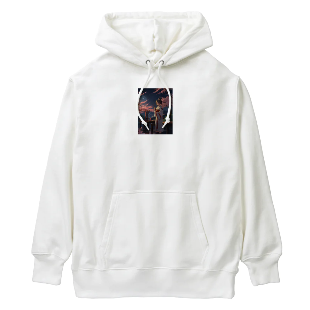 さぎょう擁の女騎士、桜の下で Heavyweight Hoodie