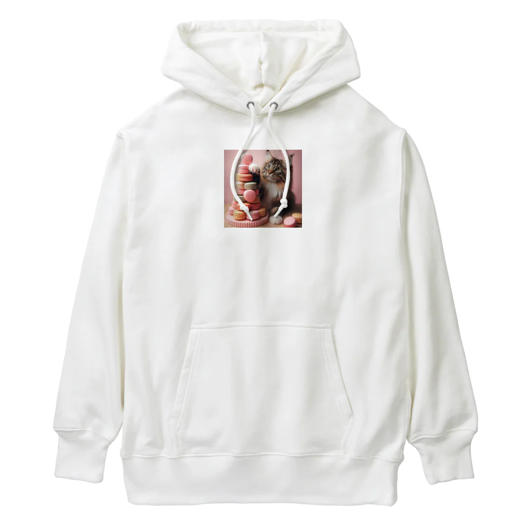 Y m @Y's shopの猫とマカロン Heavyweight Hoodie