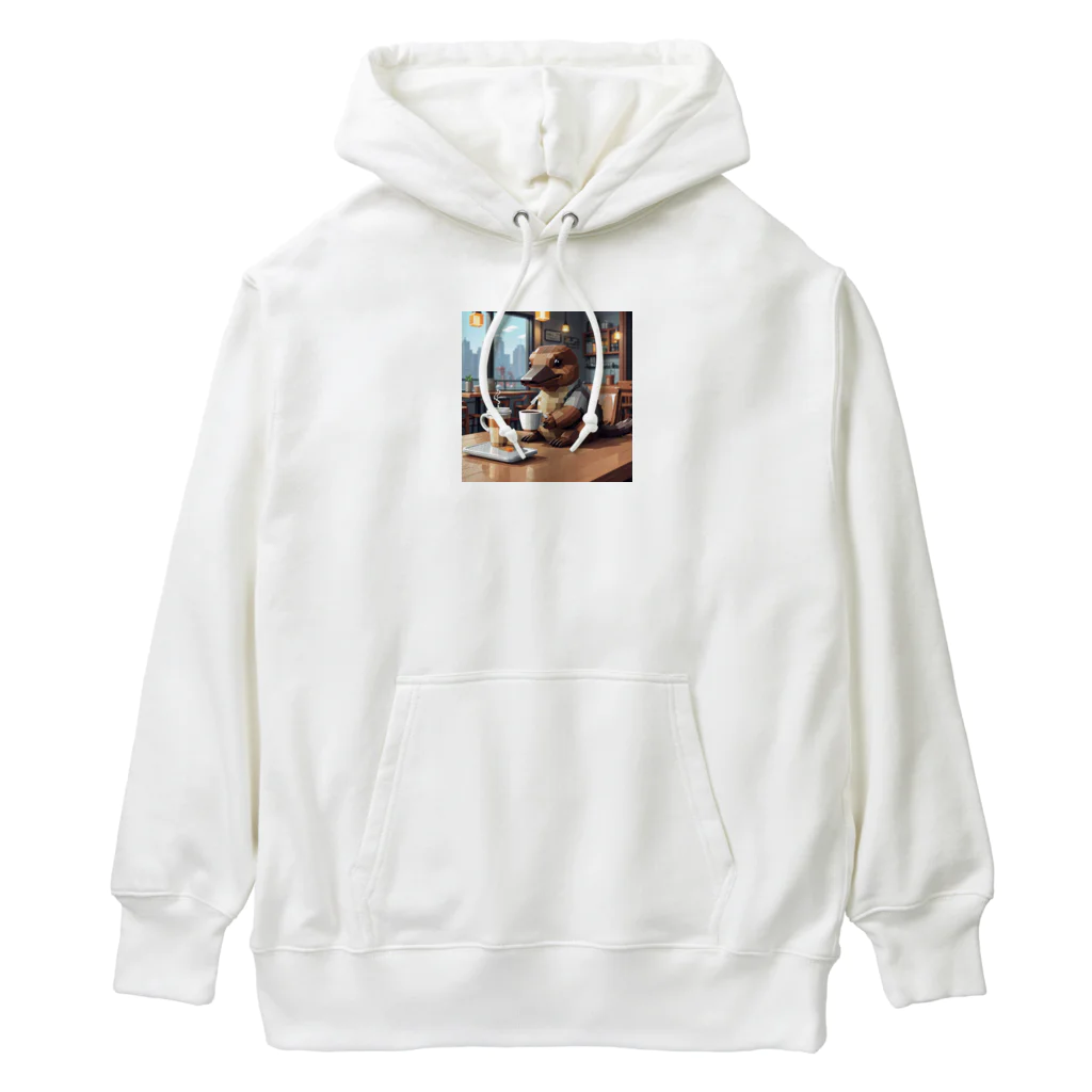 カモノハシかも？のカフェでまったりするカモノハシ Heavyweight Hoodie