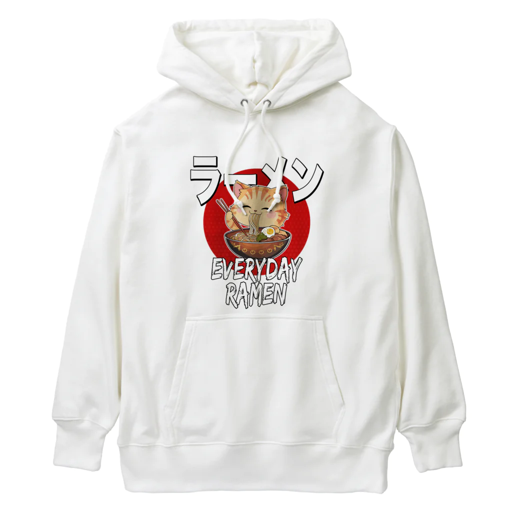 Stylo Tee Shopの毎日ラーメン猫ちゃん ヘビーウェイトパーカー