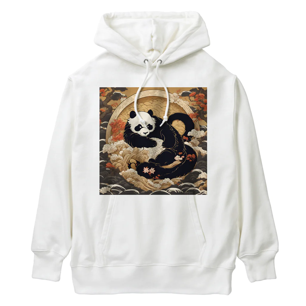 pandownloadの和風の最強パンダ Heavyweight Hoodie