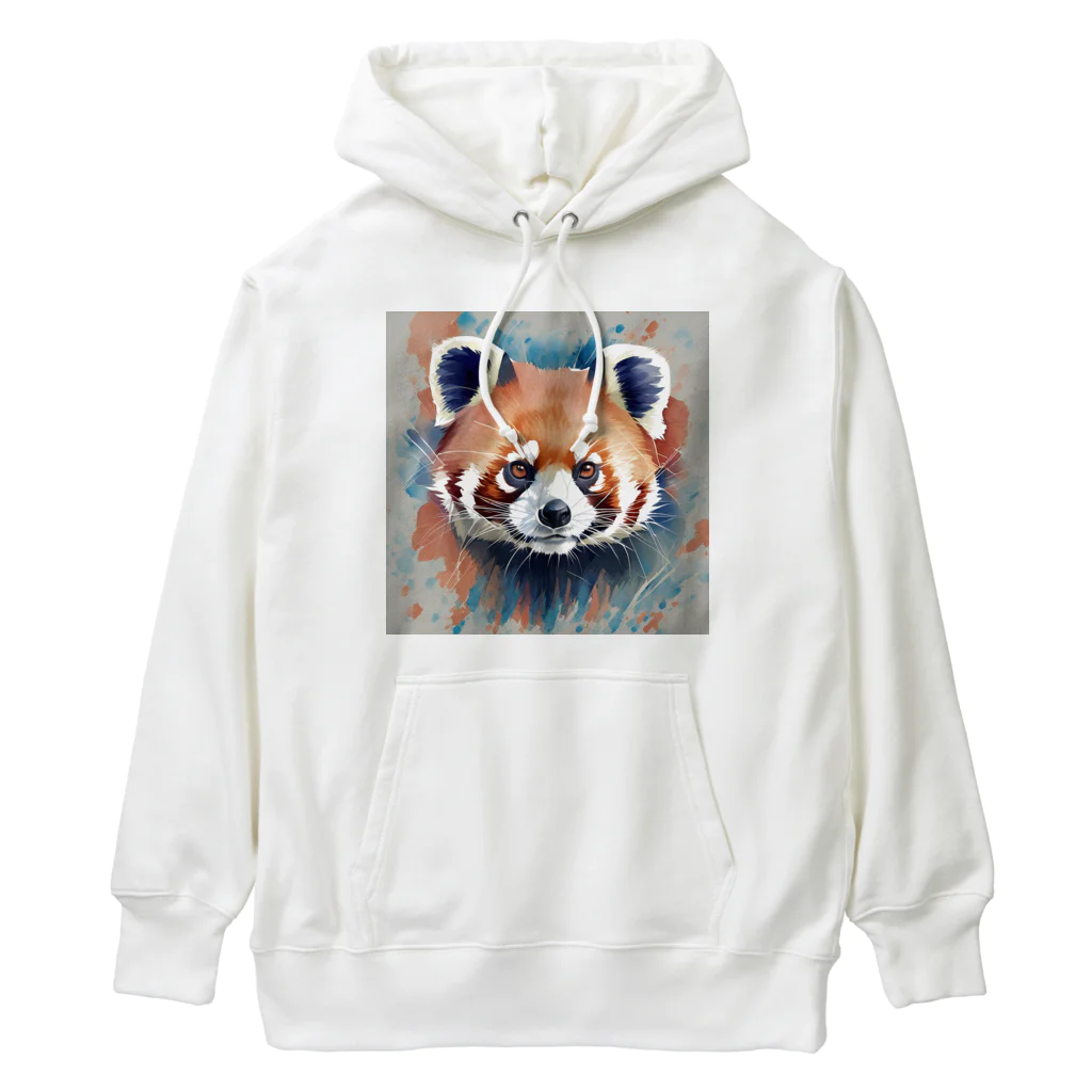 WithRedPandaの水彩風レッサーパンダ Heavyweight Hoodie