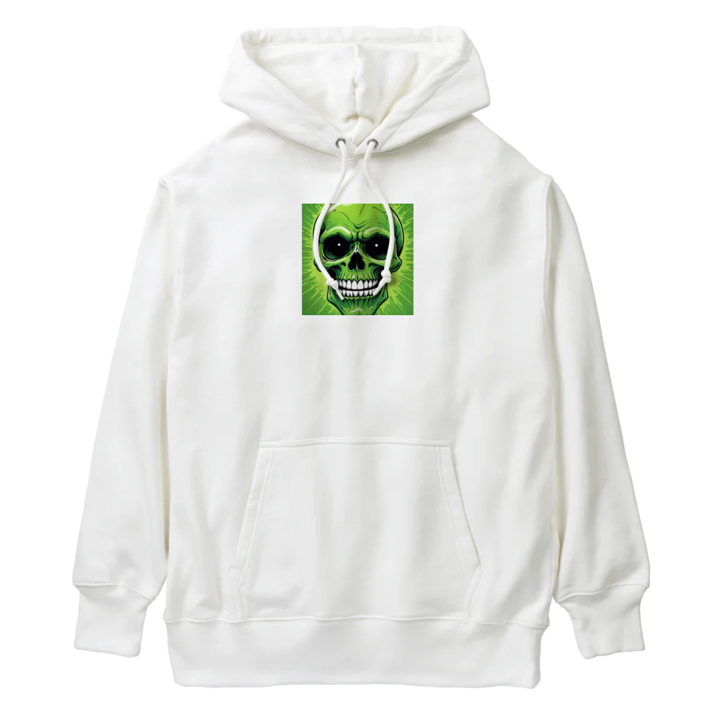 norimitu-の恐怖の緑髑髏グッズ Heavyweight Hoodie