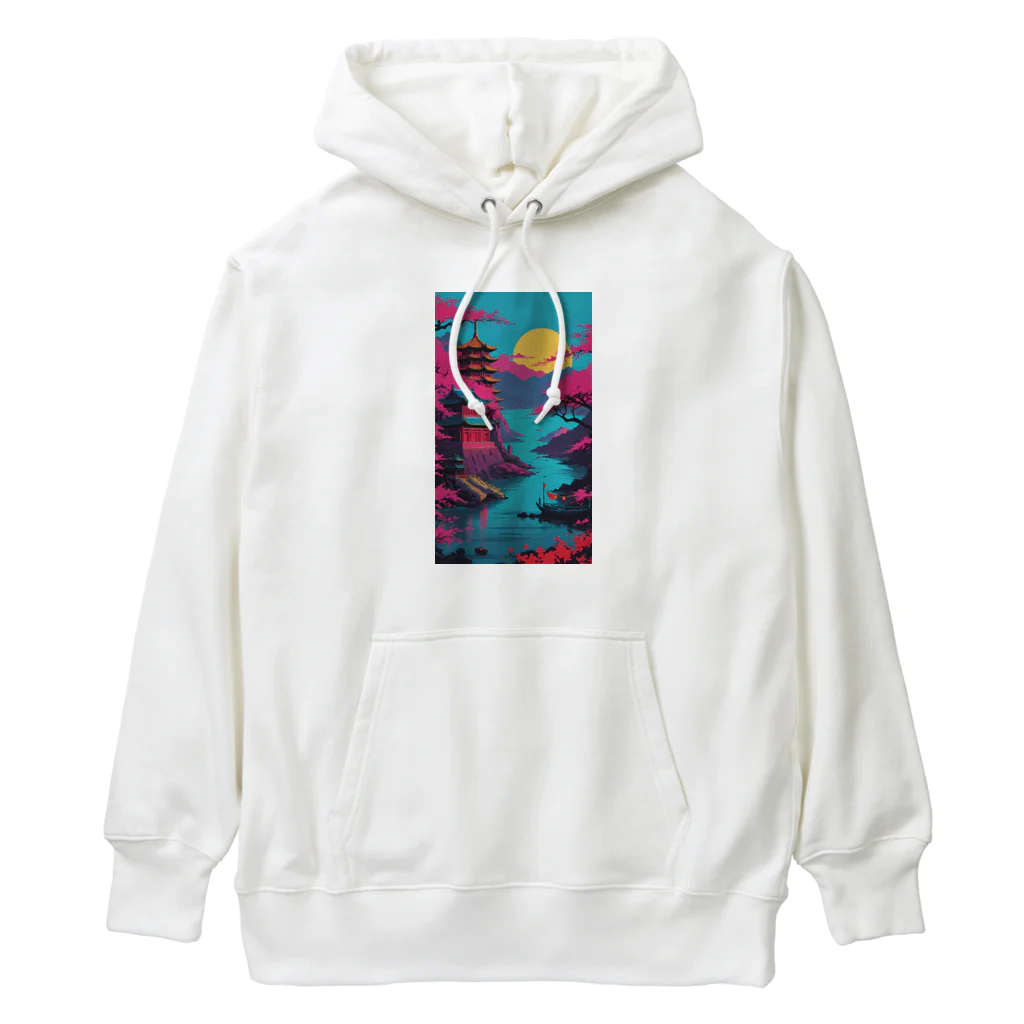 thedarkesthourのアジア　中国　日本　寺院　月夜　プレゼント Heavyweight Hoodie