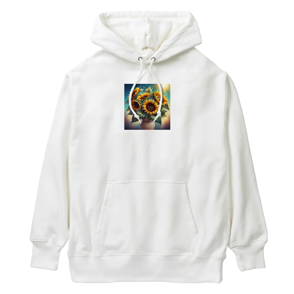 Flower Delightのひまわりの花束 Heavyweight Hoodie