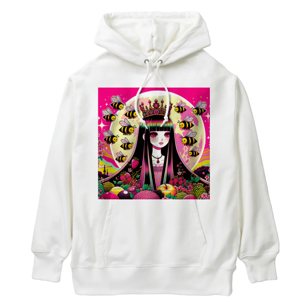 トトベス(T∴B∴M∴)🕊️の🐝ピンクムーンとミツバチと〈III女帝〉👸🏻 Heavyweight Hoodie