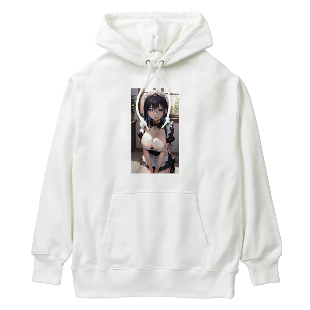 美少女学院の黒髪美少女　美鈴ちゃん　メイド Heavyweight Hoodie