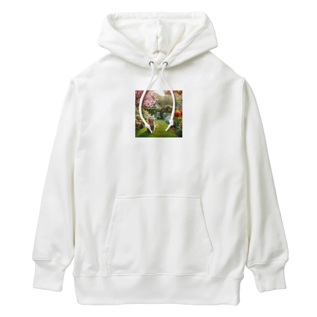 JAMnano1837の猫 in 花園 Heavyweight Hoodie