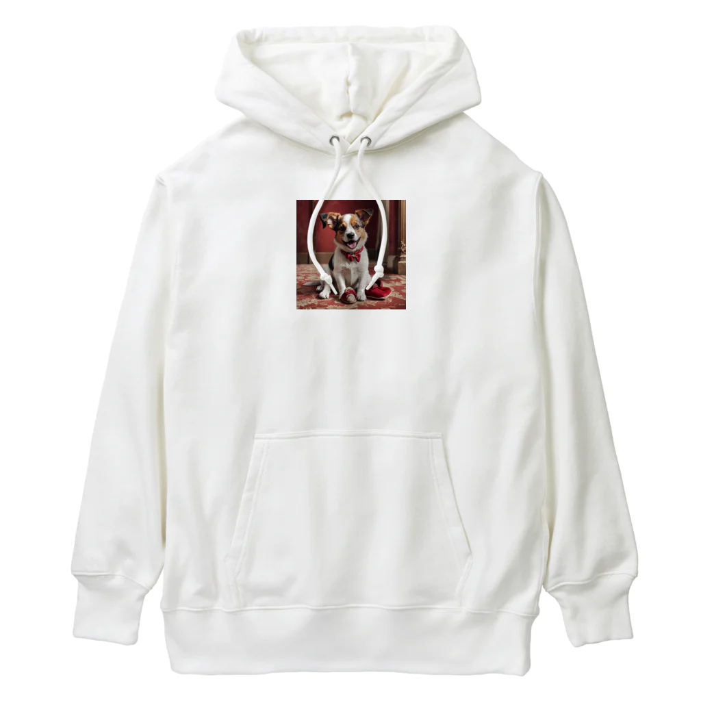 ワンニャンのスリッパを持ち出している犬 Heavyweight Hoodie