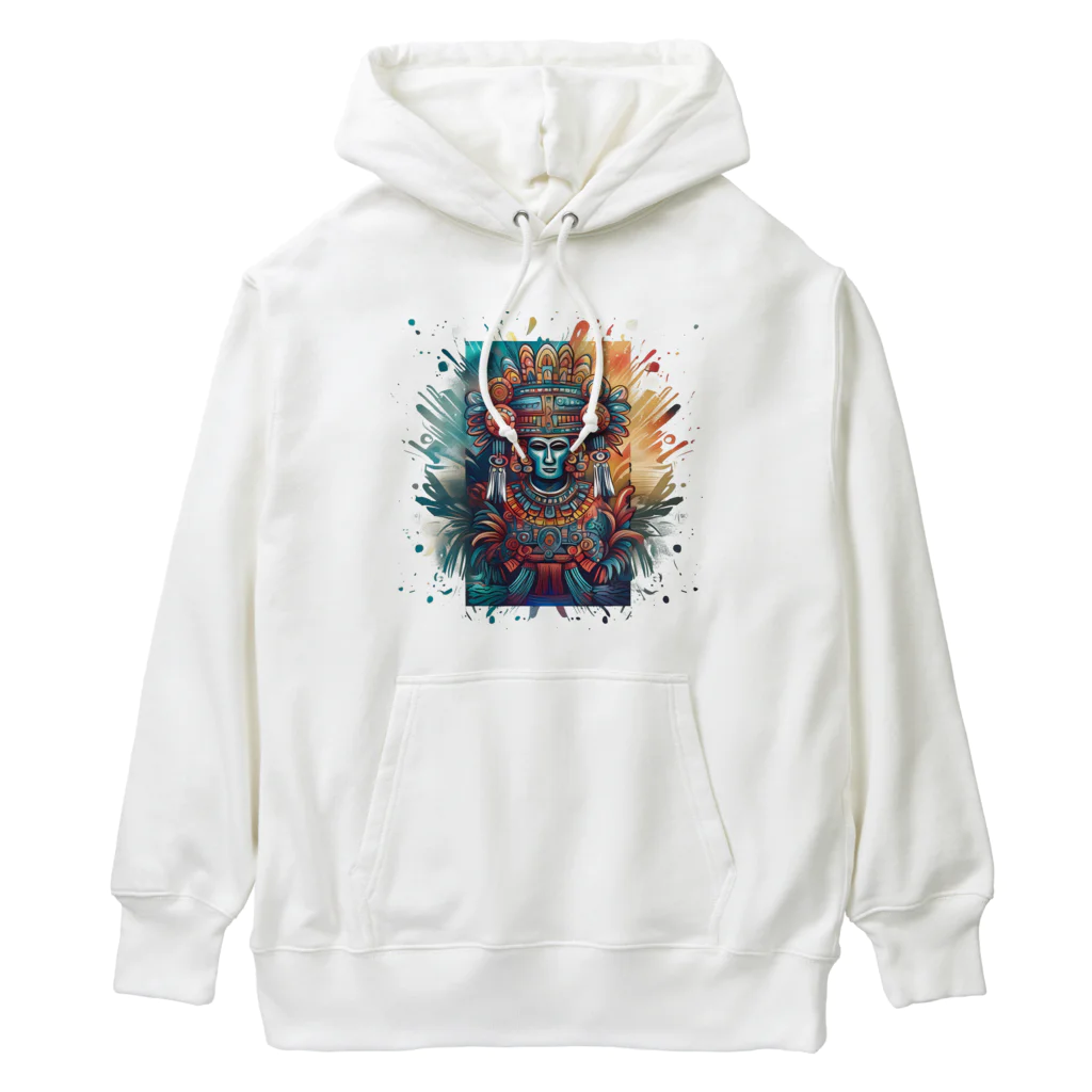 shime_savaのアステカあたりの雨の神様 Heavyweight Hoodie