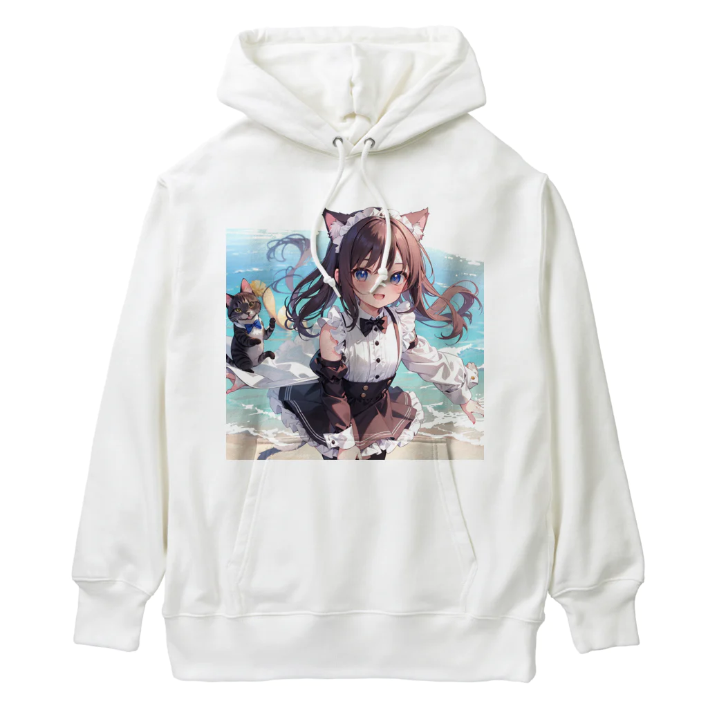 yos-1292583のねこニコばん Heavyweight Hoodie