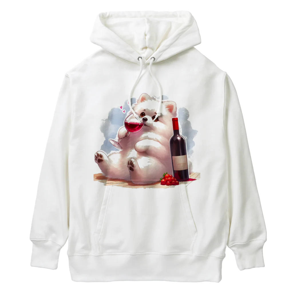 sunkoの一人飲みポメラニアン Heavyweight Hoodie