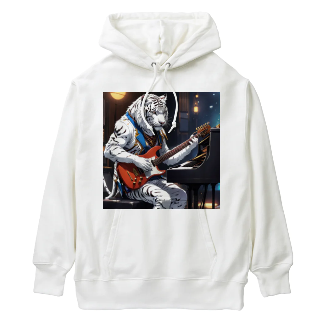 リキ製作所のホワイトタイガーだって弾けるのさ Heavyweight Hoodie