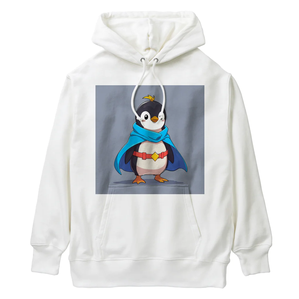 ganeshaのスーパーヒーローのマントを着たかわいいペンギン Heavyweight Hoodie