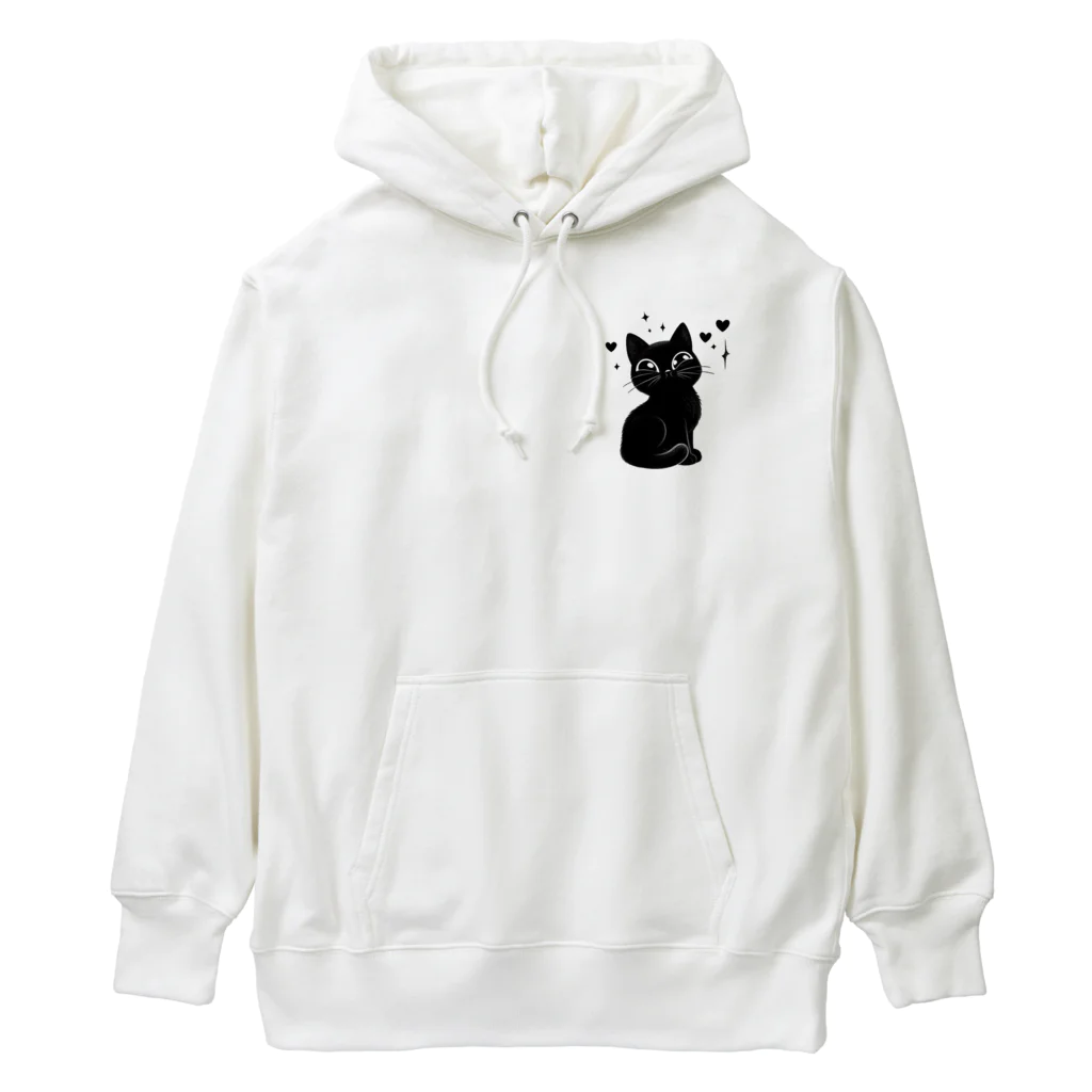 Mizuki・ASIA CATの黒猫ニャン・ポイント Heavyweight Hoodie