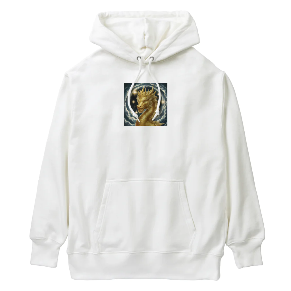 幸運招来の金龍神様 Heavyweight Hoodie