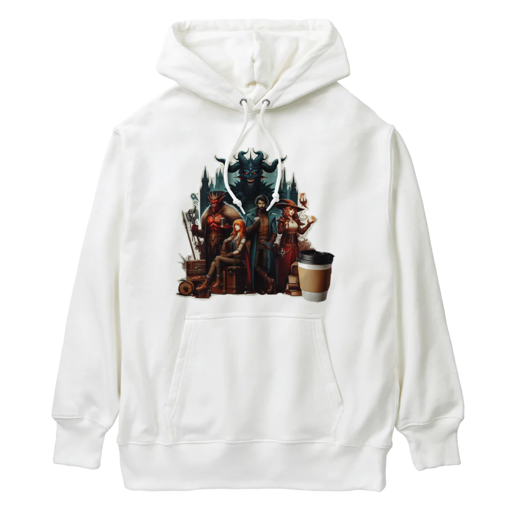 Mamechan2021の戦いの後のコーヒータイム Heavyweight Hoodie