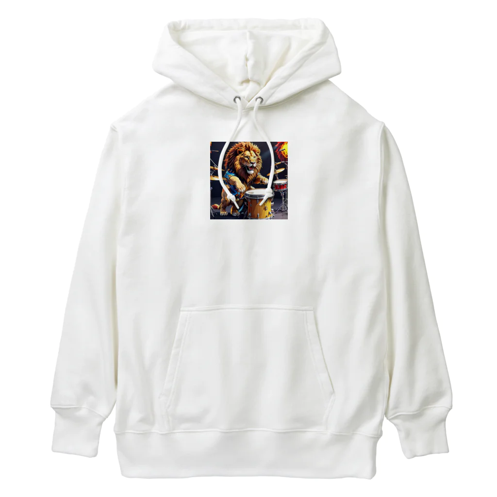 namkaのドラムをたたくライオン Heavyweight Hoodie