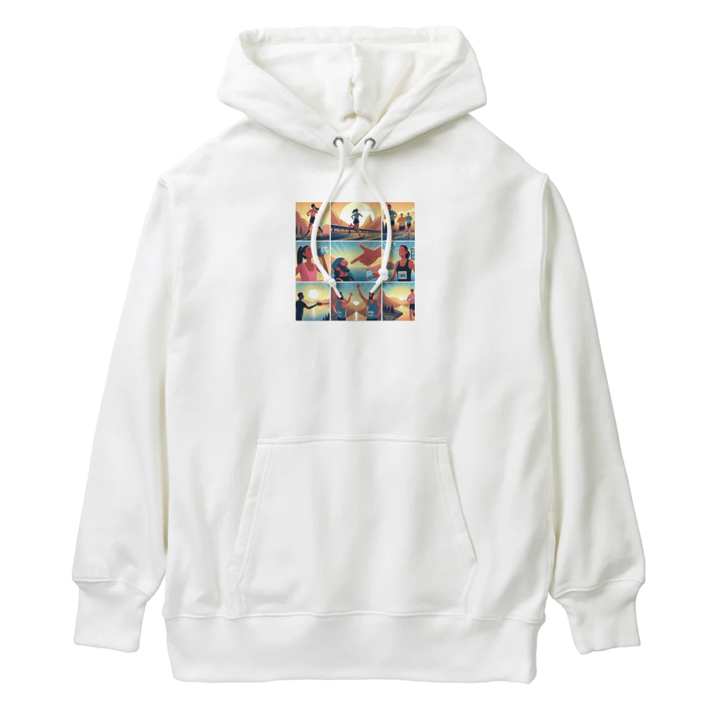 yokooooooのマラソンは世界平和なのだ Heavyweight Hoodie