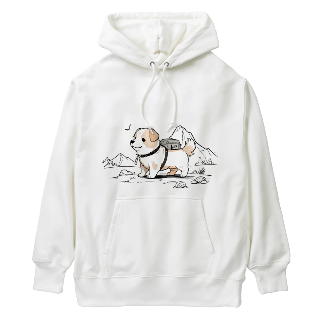 ganeshaのかわいい犬のバックグラウン Heavyweight Hoodie