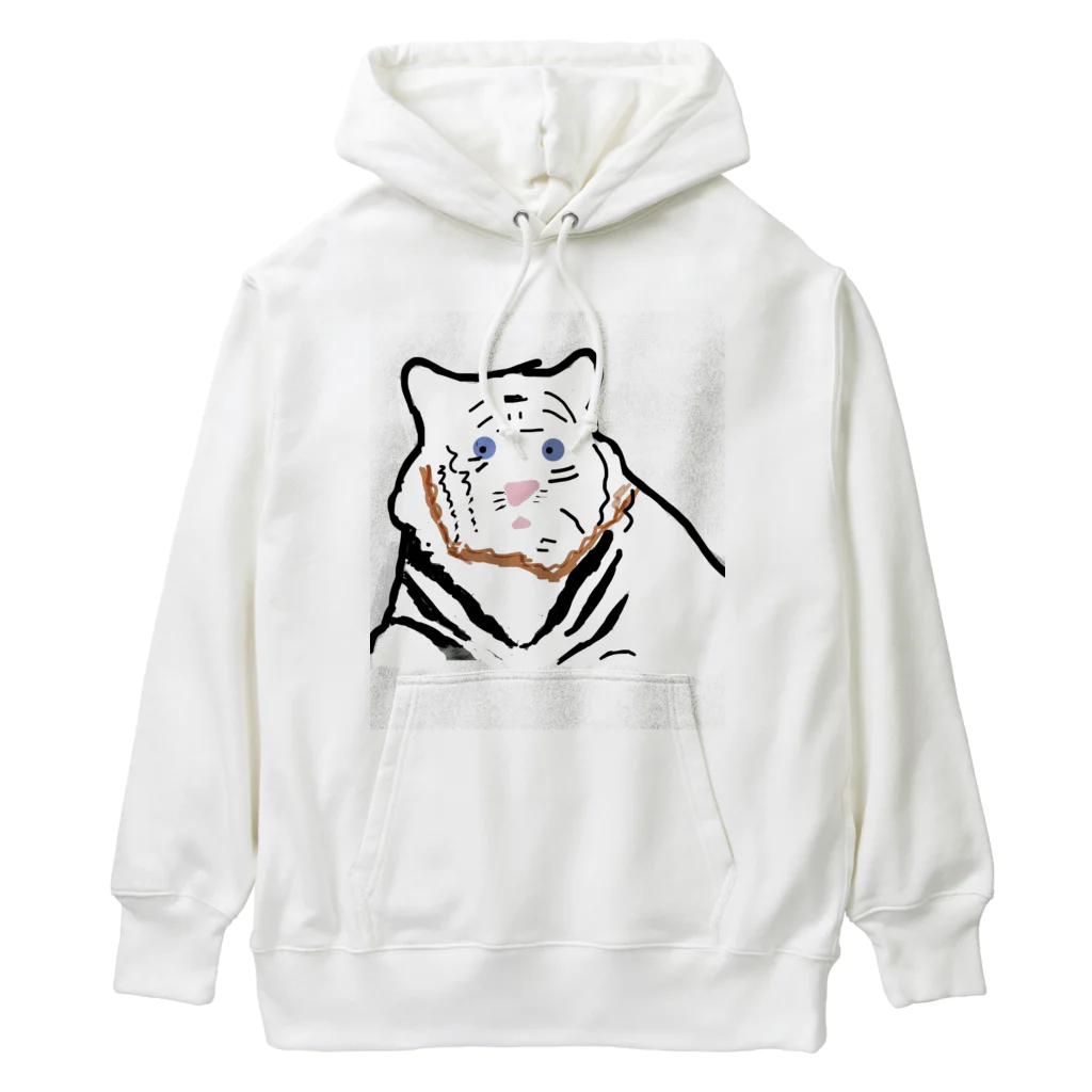 kuroppyiのホワイトタイガー Heavyweight Hoodie