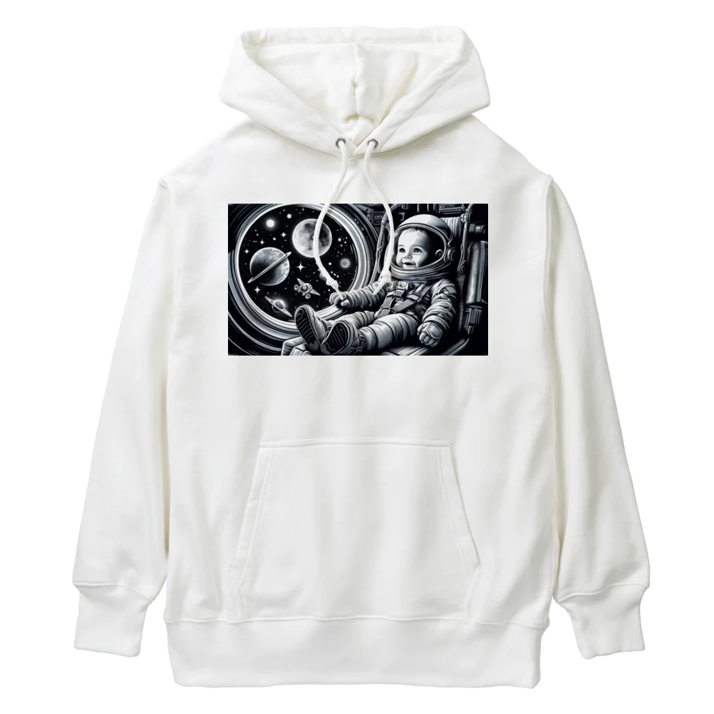 Chika Lewisの宇宙船に乗った赤ちゃん4 Heavyweight Hoodie