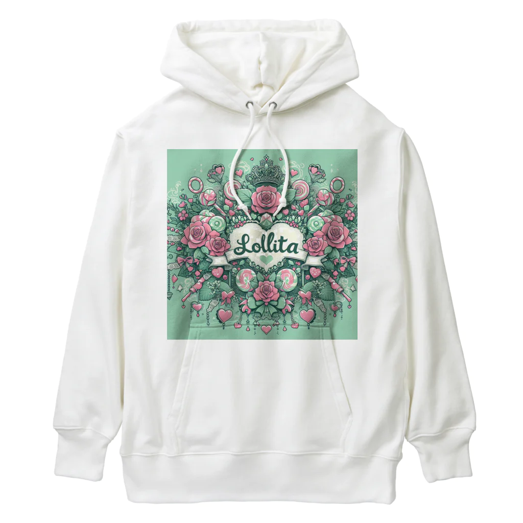 まんまるちゃんのSweet Lolita 🍭 ミントグリーン Heavyweight Hoodie