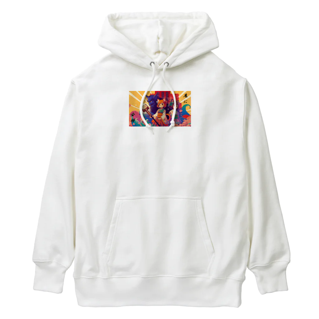 HiroLink's Shopのことわざ物語：鬼に金棒 Heavyweight Hoodie