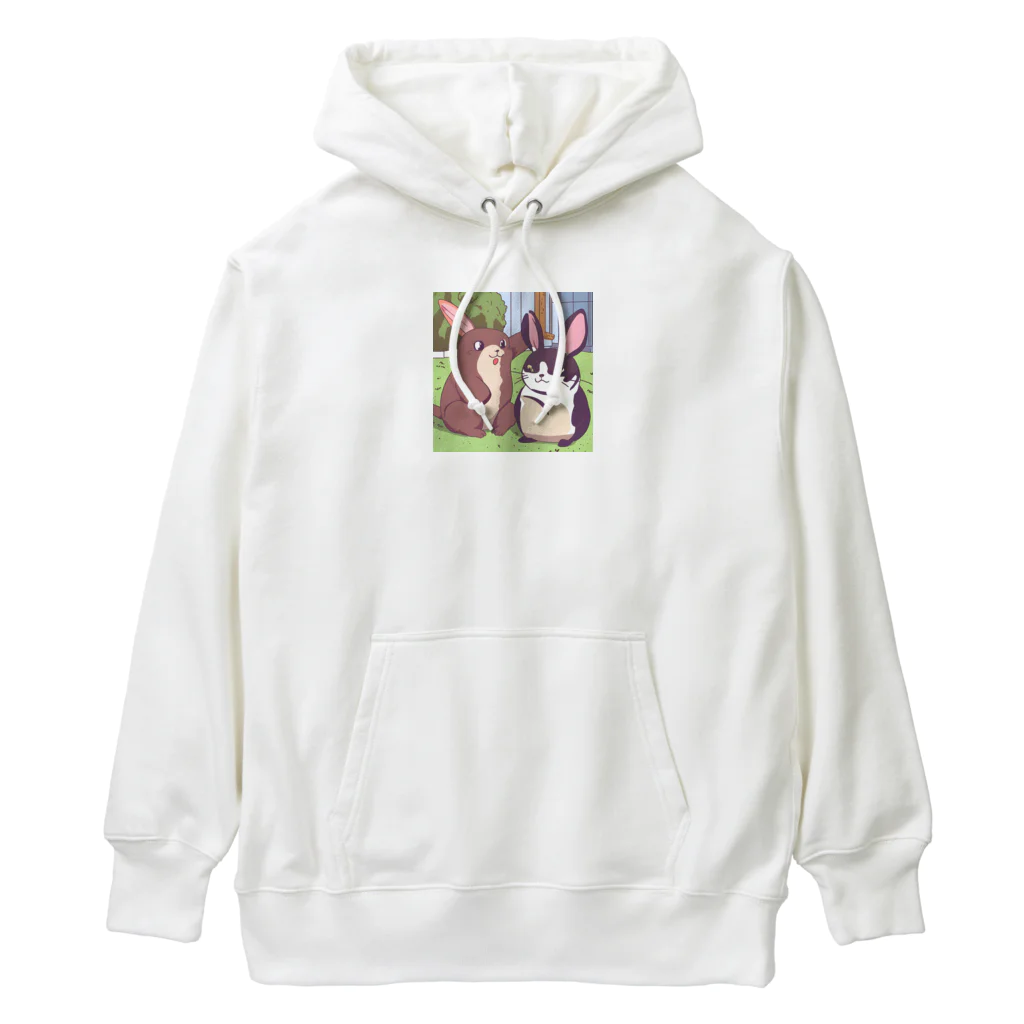 WhimsyWaresのうさぎ Heavyweight Hoodie