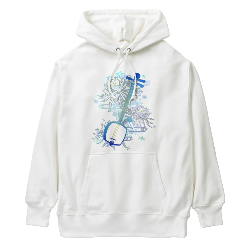 綾錦工房 りこりすの三味線 -雪月花-【月下美人】 Heavyweight Hoodie