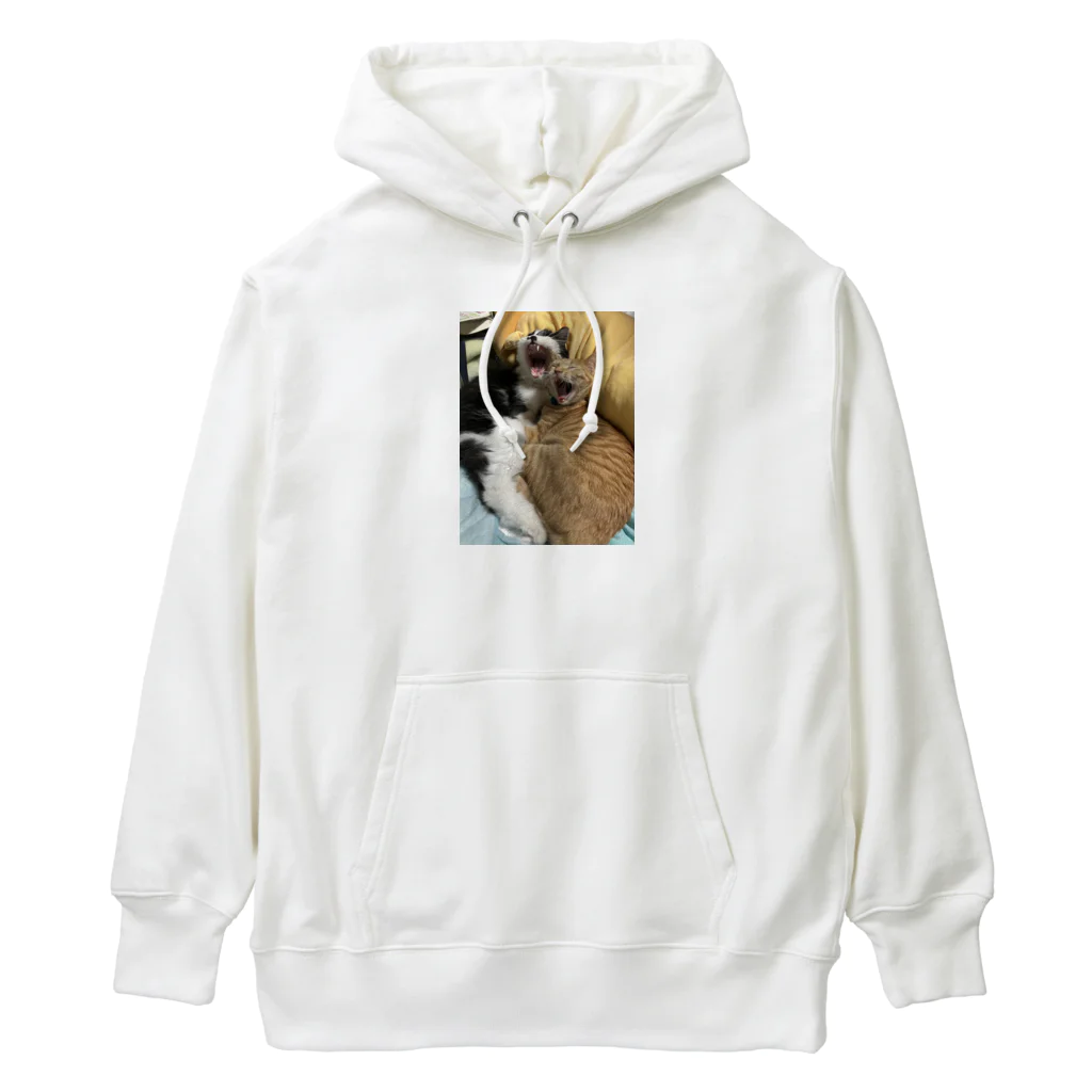 ayamomohidemiのキュートな猫猫あくび Heavyweight Hoodie